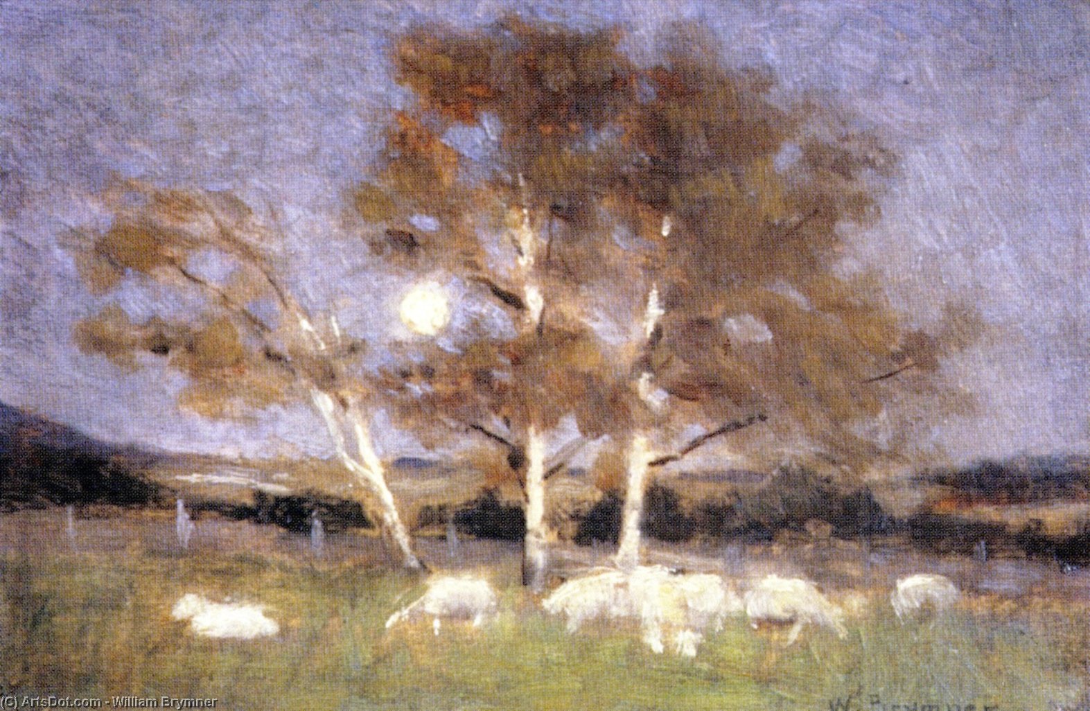 Early Moonrise In September (sketch) — William Brymner