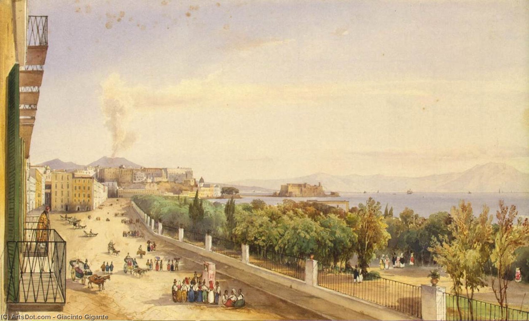 Riviera Di Chiaia In Naples — Giacinto Gigante