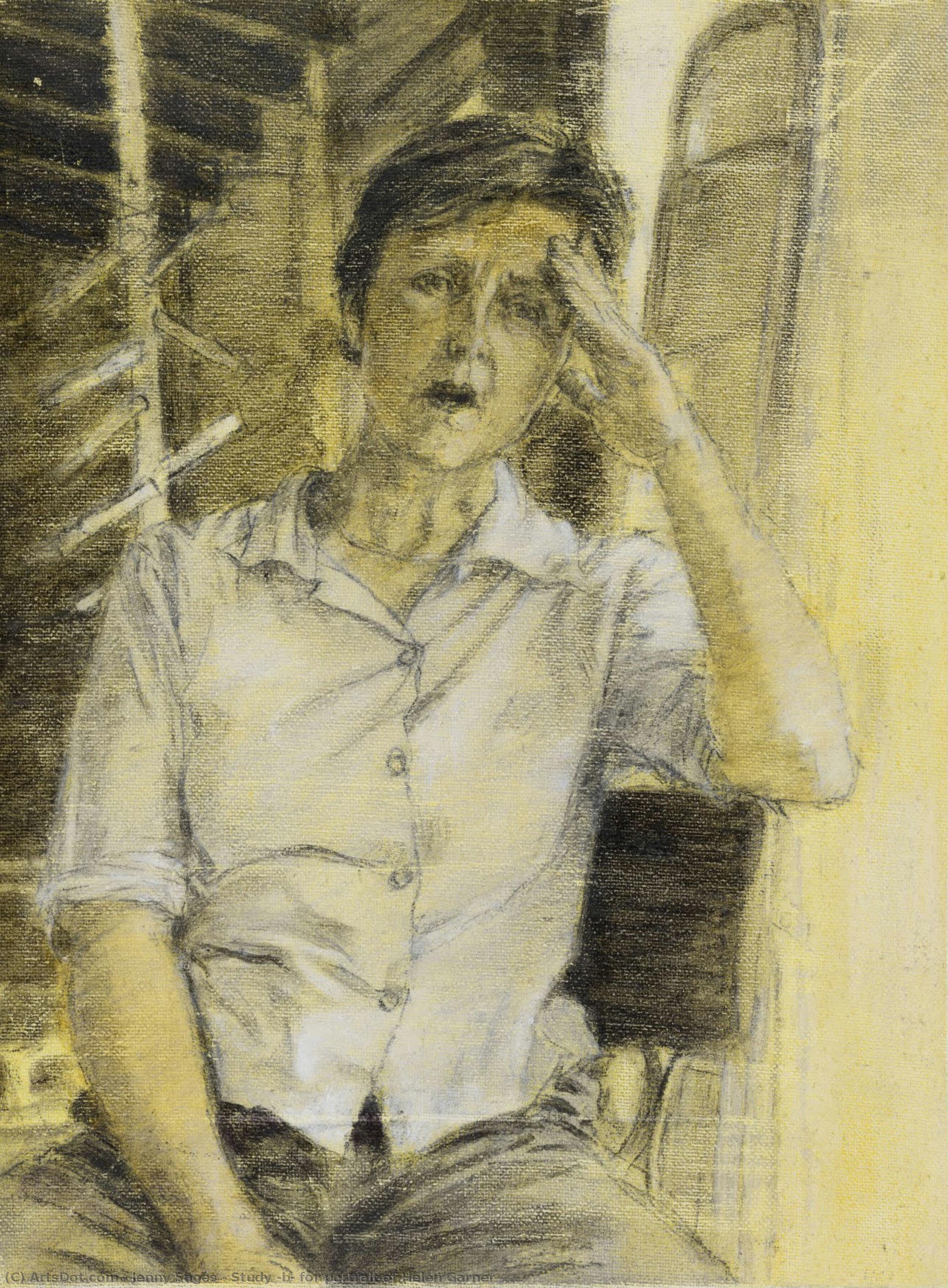 Study (b) For Portrait Of Helen Garner — Jenny Sages