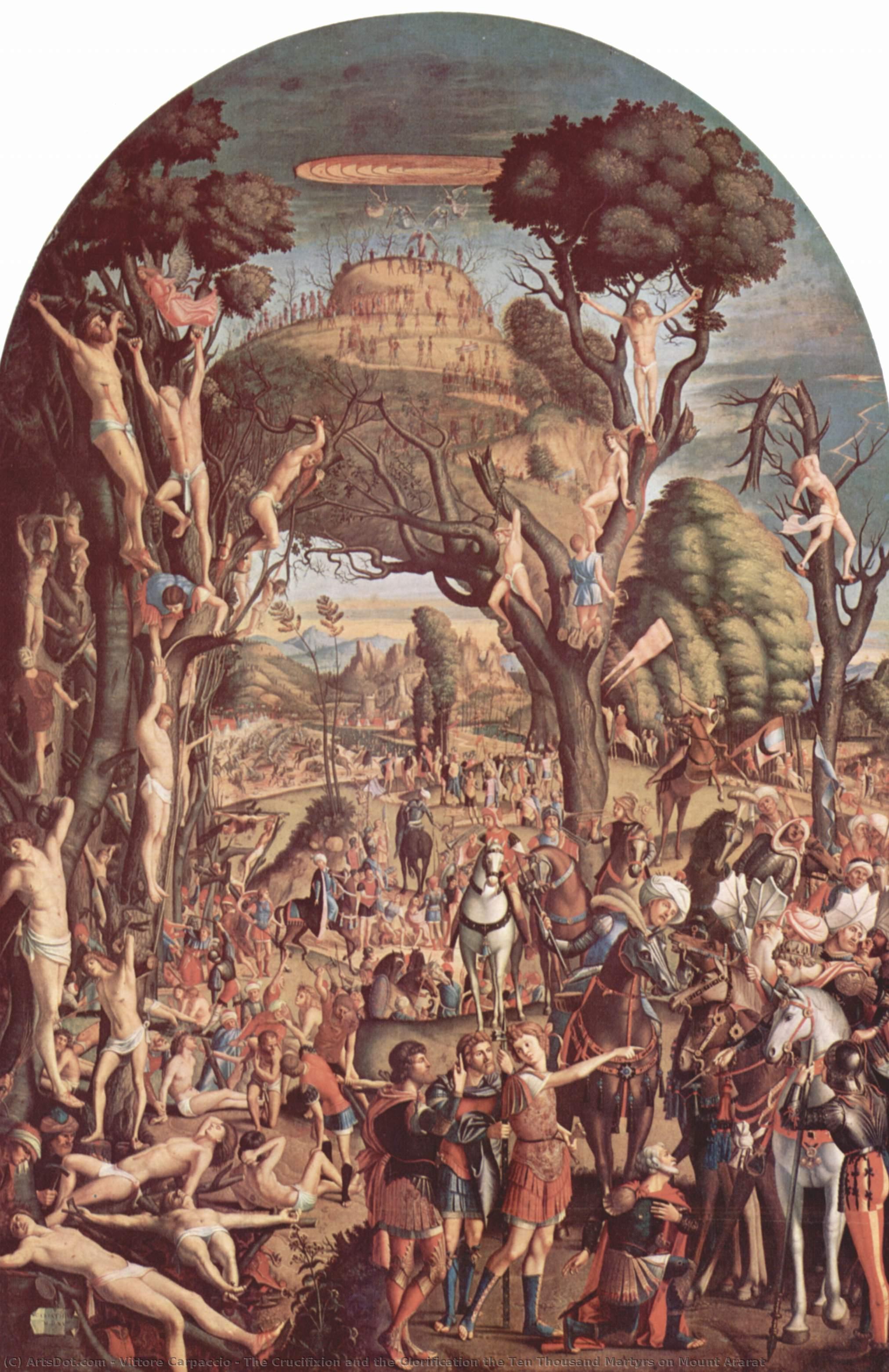 The Crucifixion And The Glorification The Ten Thousand Martyrs On Mount Ararat — Vittore Carpaccio