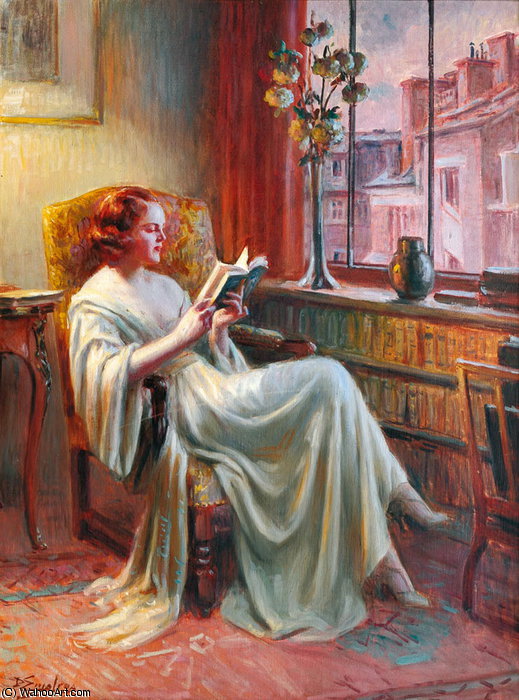 Femme Lisant Pr_s De La Fen_tre — Delphin Enjolras