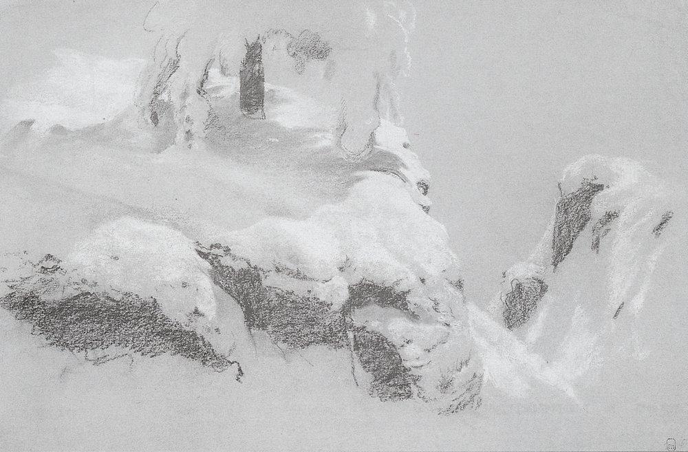 A Sketch For A Painting ''in The Wild North'' — Ivan Ivanovich Shishkin
