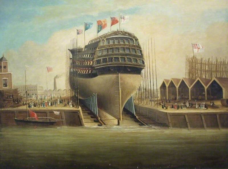 Launching Of The 'royal George' — Frederick J Tudgay