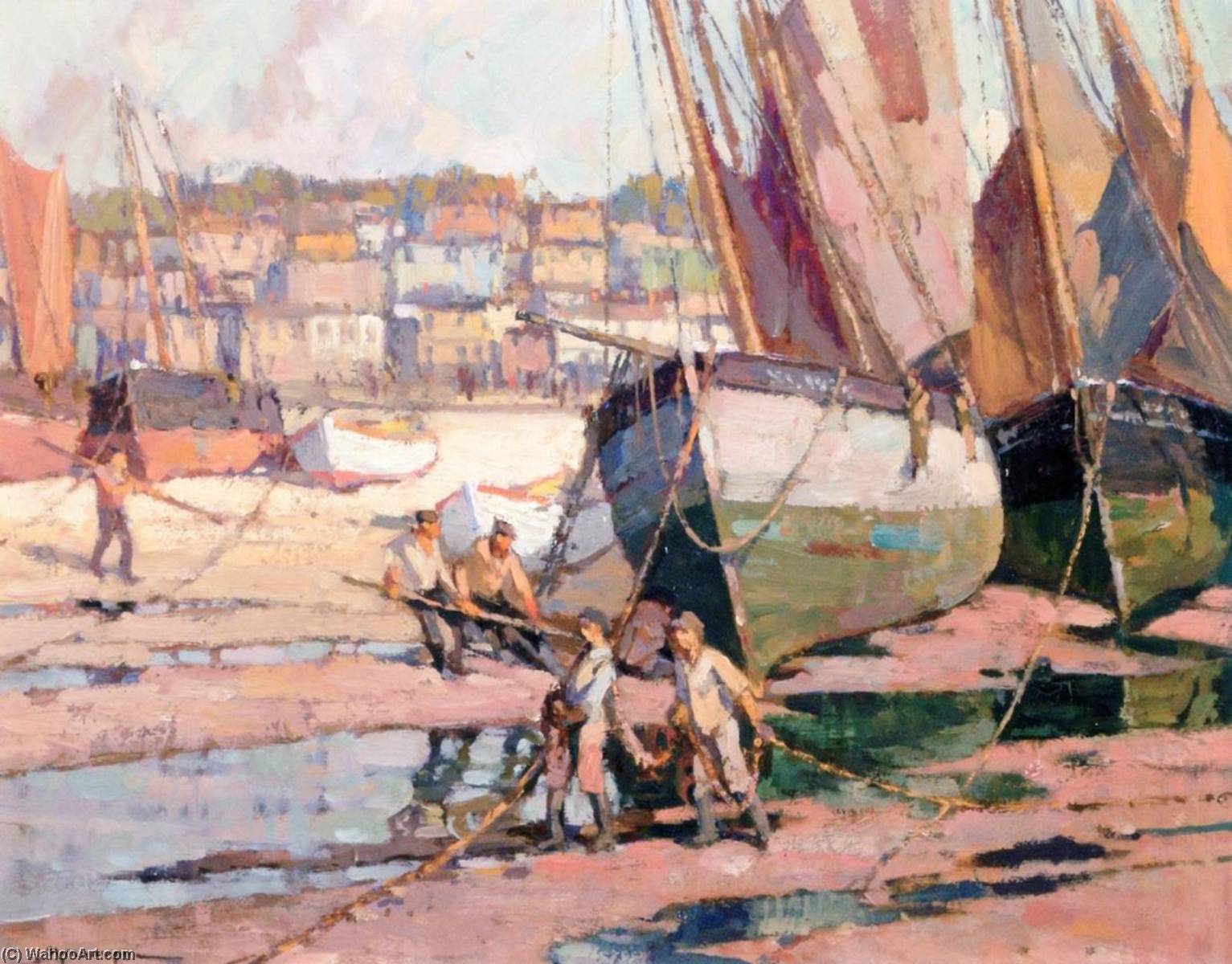 Low Tide St. Ives Harbor, Cornwall, England — Frederick John Mulhaupt