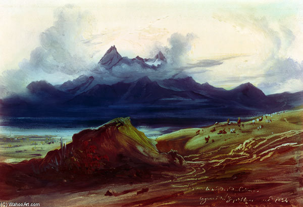 The Lake Of Zapotlan And Nevado De Colima — Johann Moritz Rugendas