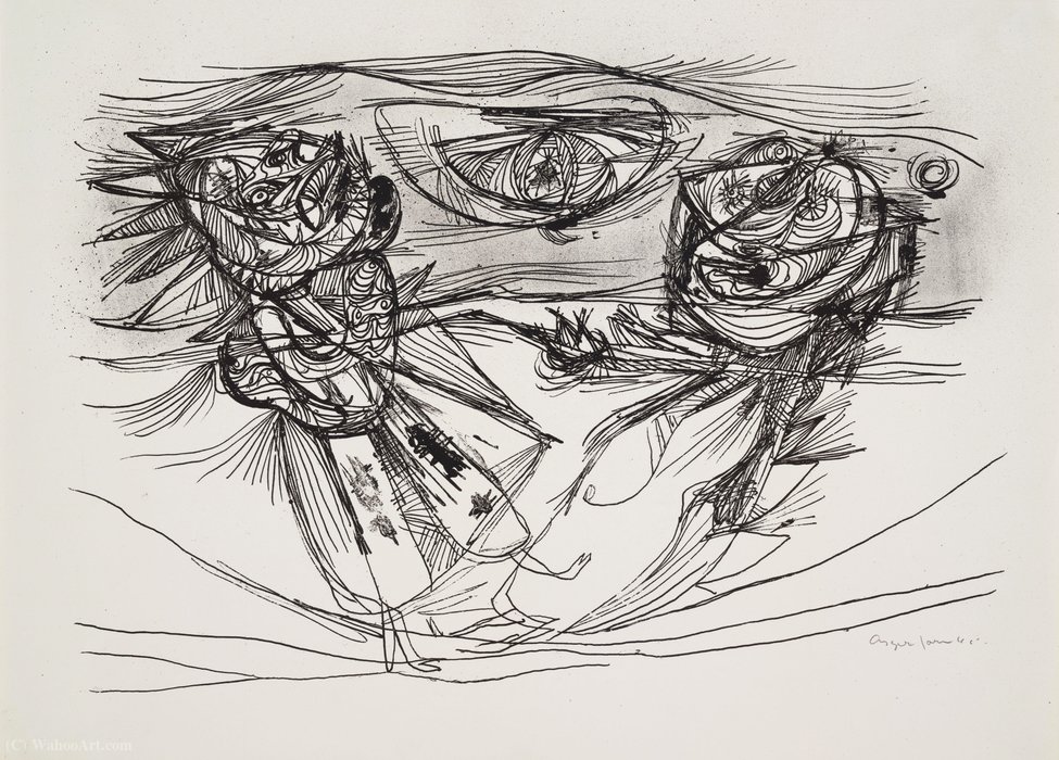 Untitled From 8 Lithografier — Asger Jorn
