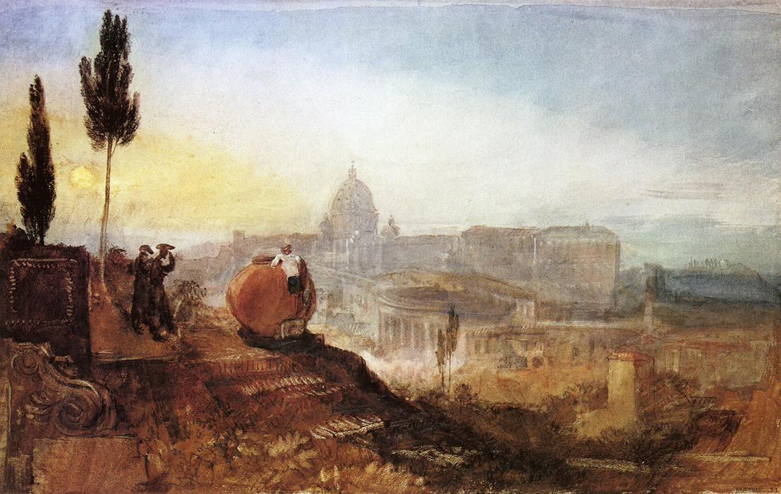 Rome. St. Peter's From The Villa Barberini — Joseph Mallord William Turner