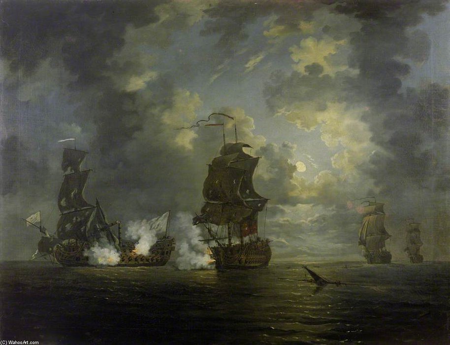 The Capture Of The 'foudroyant' By Hms 'monmouth' — Francis Swaine