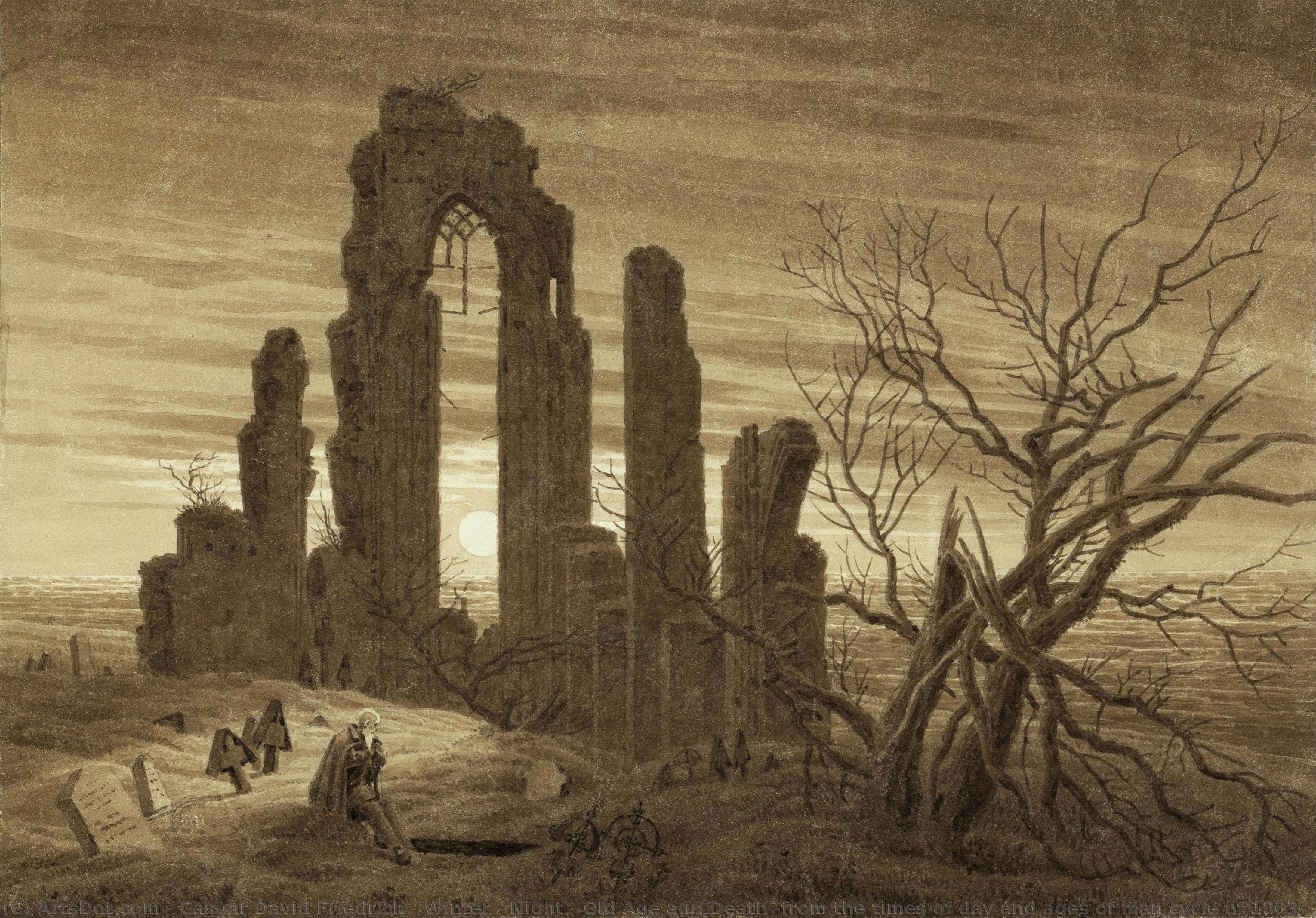 Invierno – Noche – Vejez Y Muerte — Caspar David Friedrich