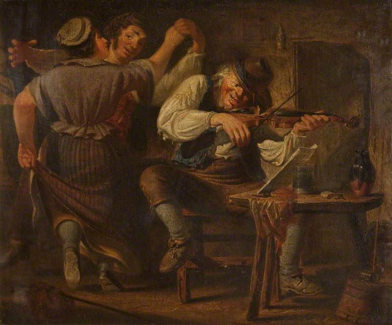 Fiddler And Dancing Peasants — Thomas Wade
