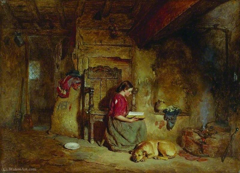 Interior, Girl Reading — Alfred Provis
