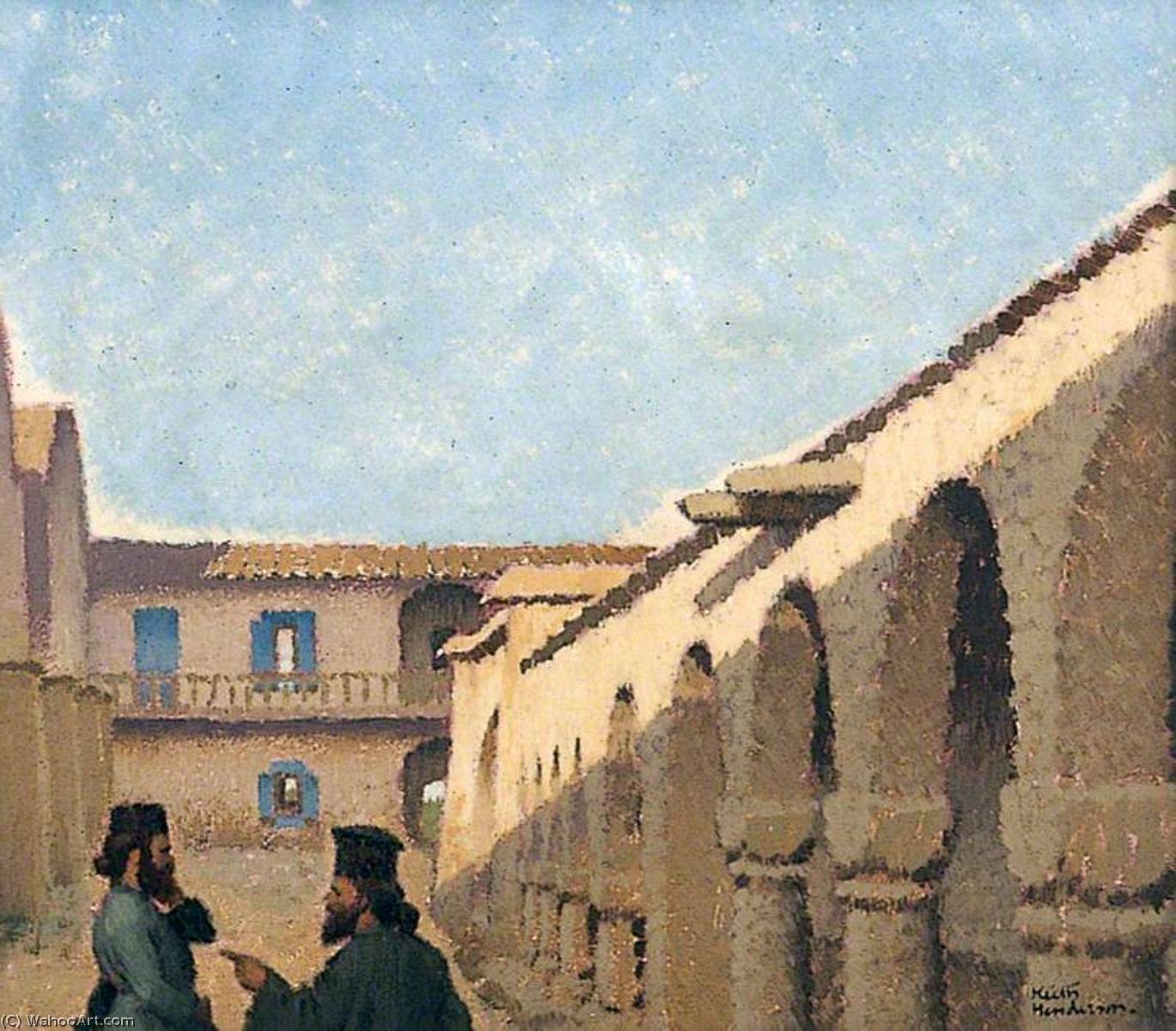 Ayios Varnavas, Cyprus, Monks With A Black Kid — Keith Henderson