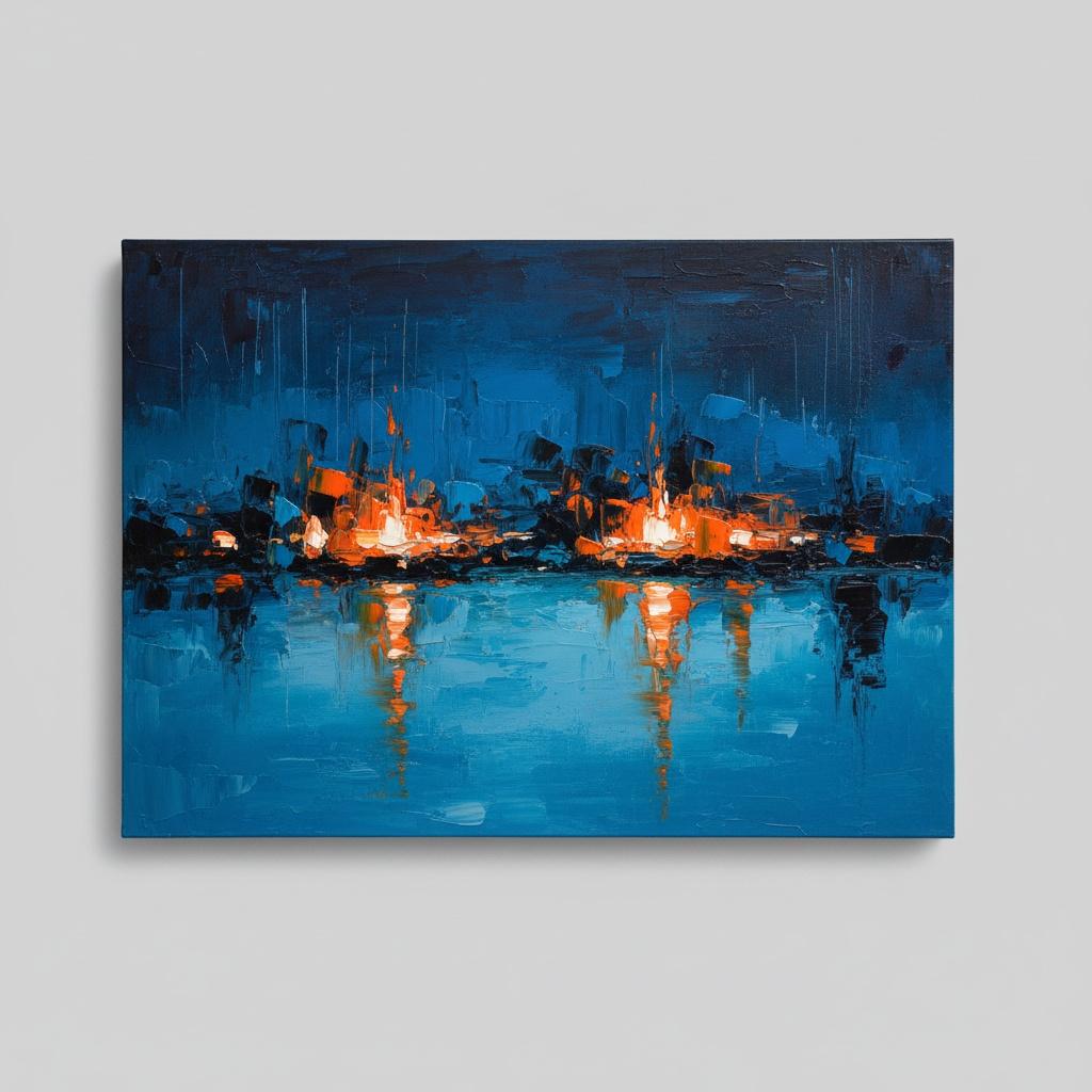Nocturnal Embers: A Monumental Study Of Prismatic Light And Midnight Reflections — Christian Noiret