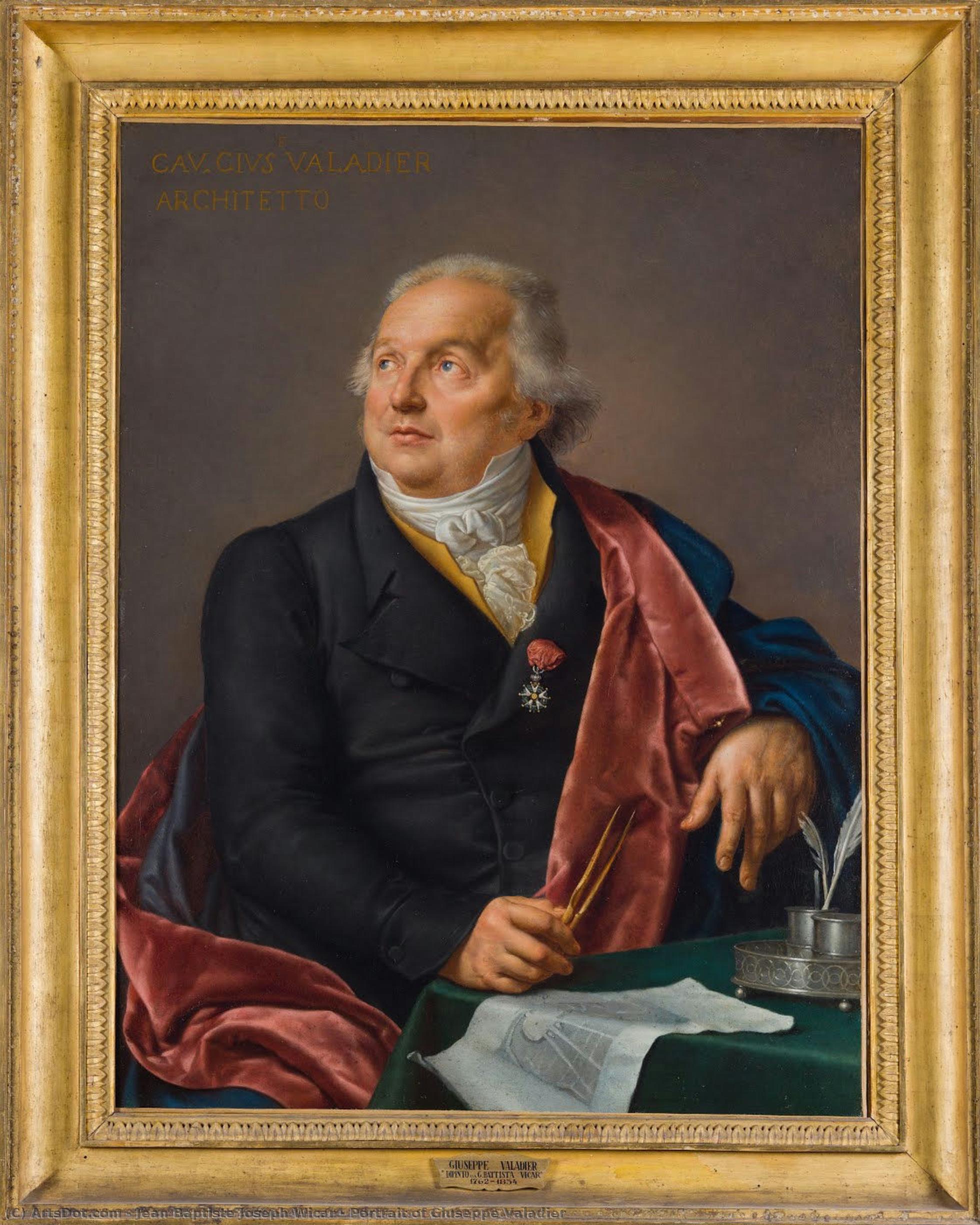 Portrait Of Giuseppe Valadier — Jean Baptiste Joseph Wicar