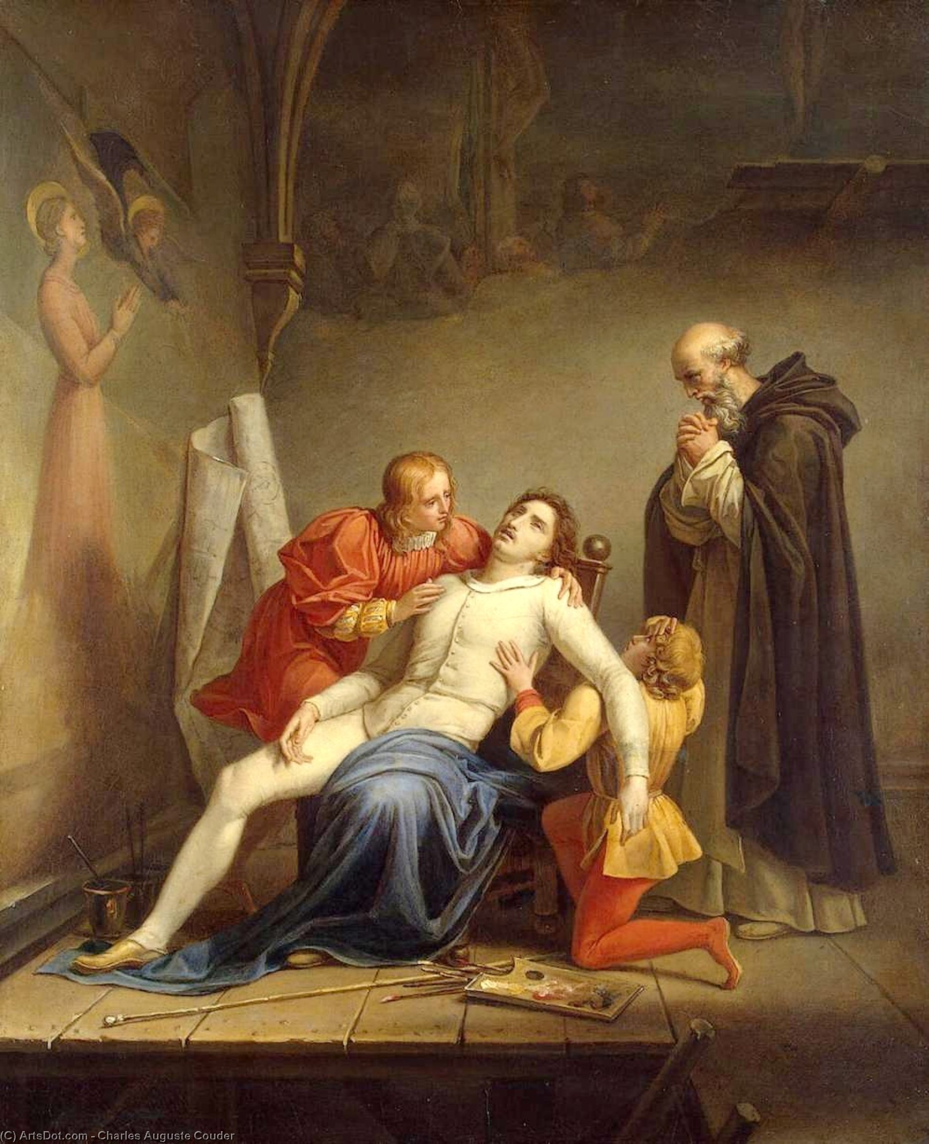 Death Of Masaccio — Couder Auguste