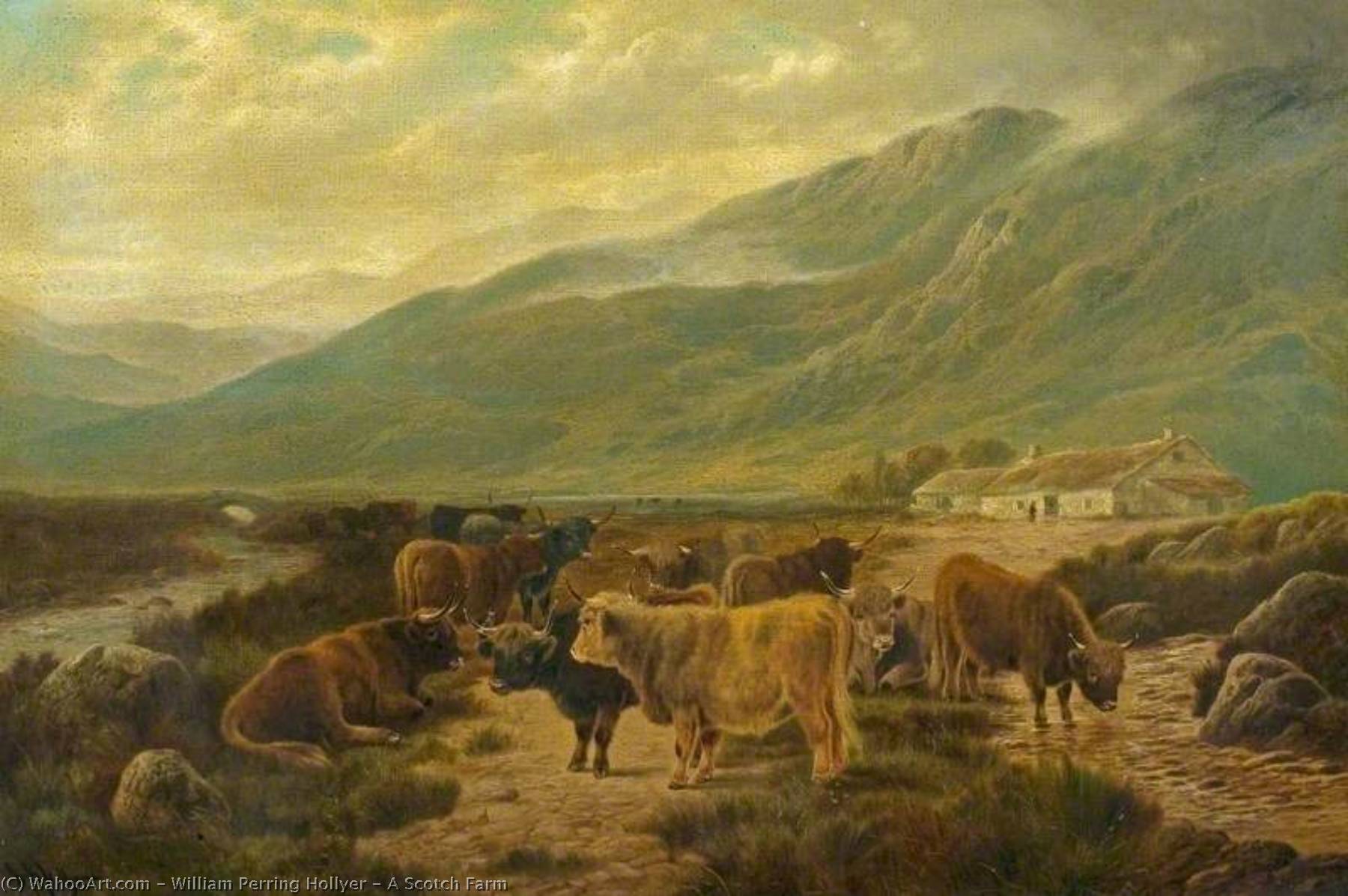 A Scotch Farm — William Perring Hollyer