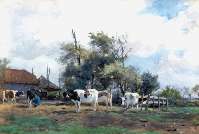 Milking Time — Adrianus Johannes Groenewegen