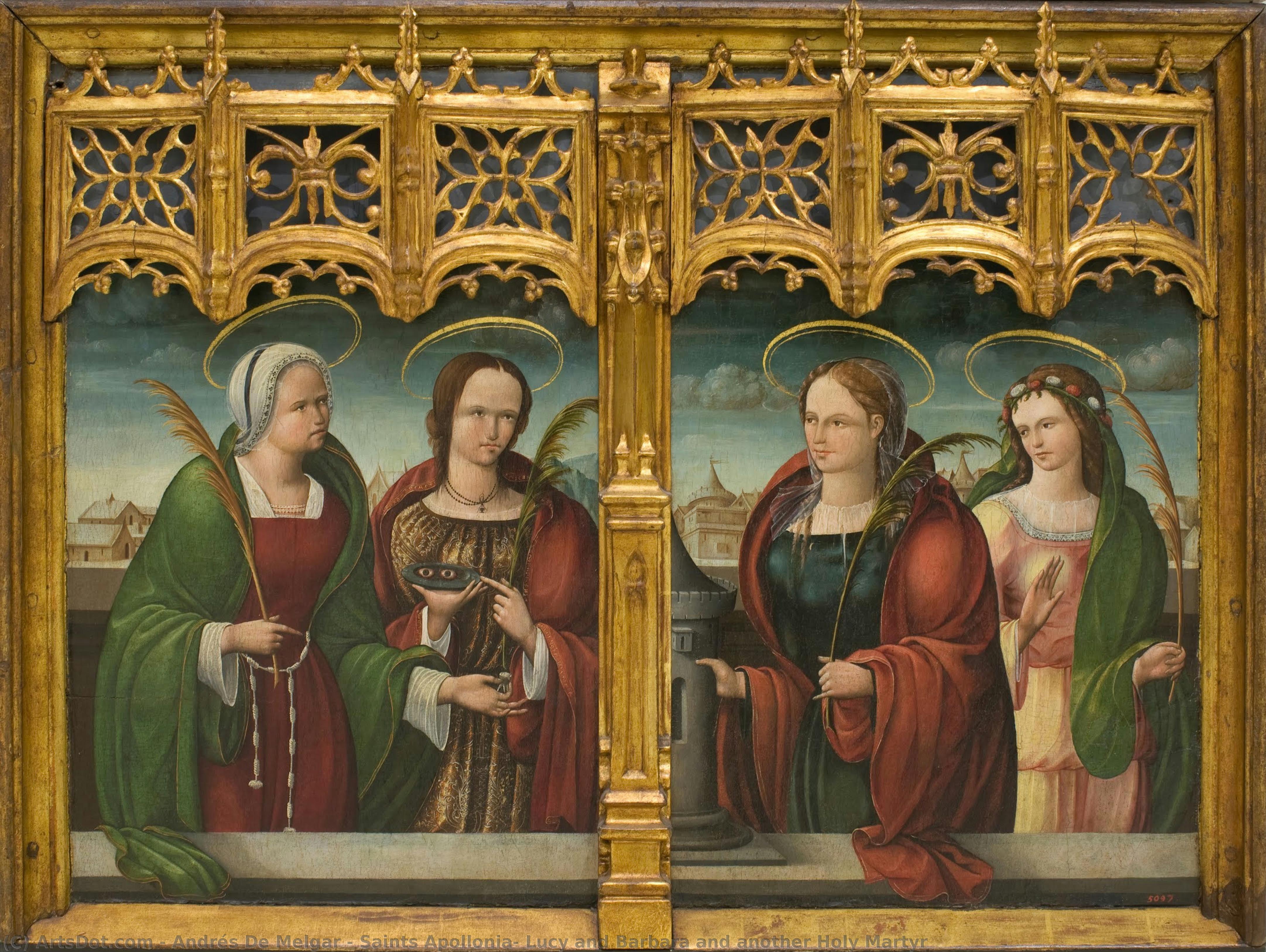 Saints Apollonia, Lucy And Barbara And Another Holy Martyr — Andrés De Melgar