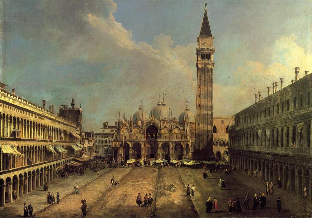 Piazza San Marco: Blick Nach Osten Entlang Der Zentralachse — Giovanni Antonio Canaletto