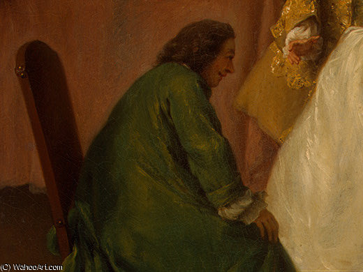 The Game Of The Cooking Pot, C. 49.9x61.7 Cm, — Pietro Longhi