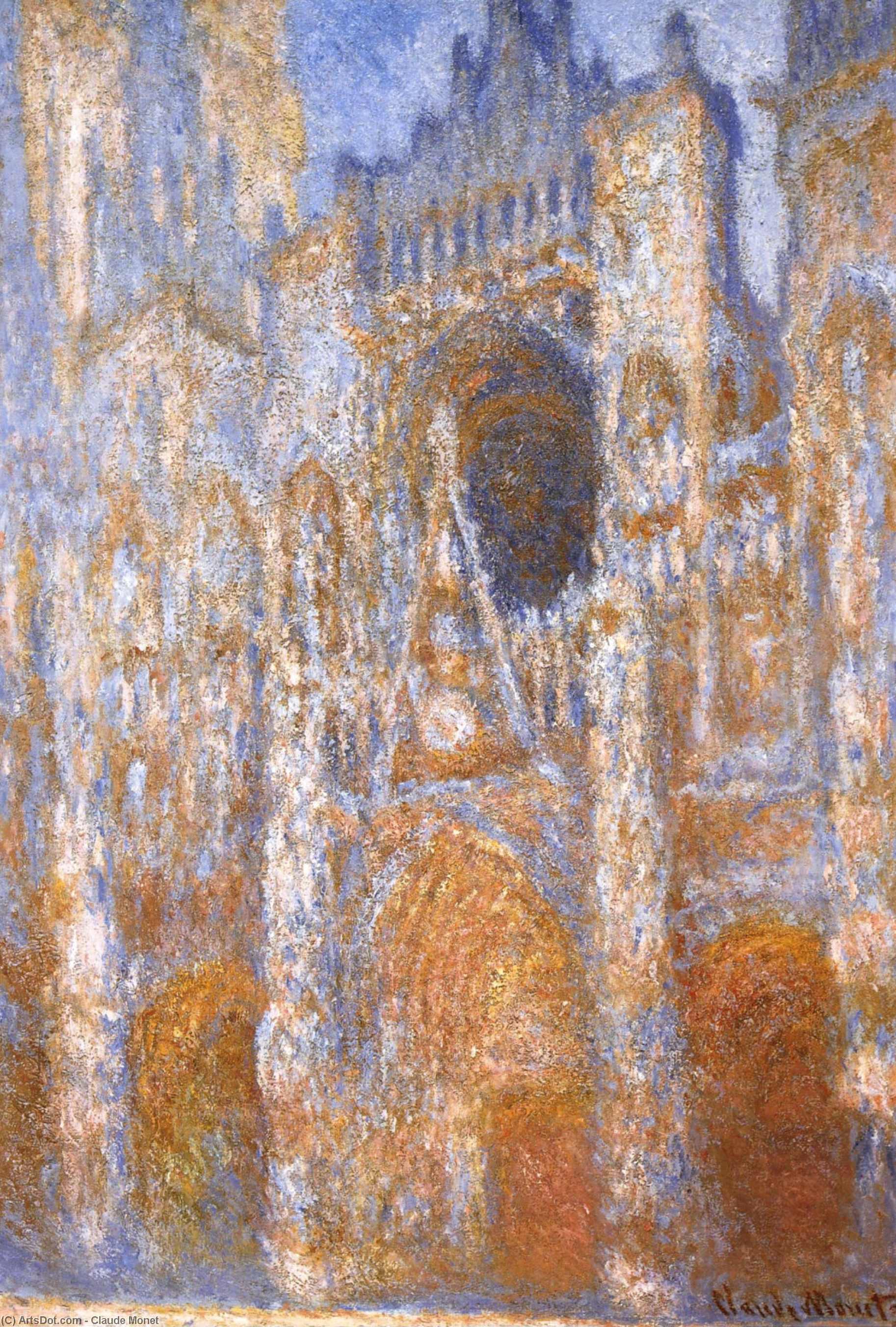 Rouen Cathedral, The Portal At Midday — Claude Monet