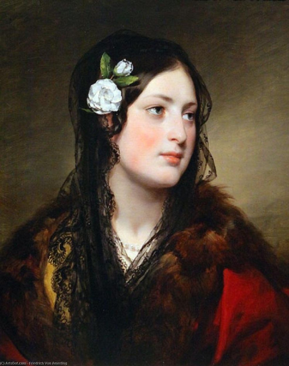 Portrait Of Elise Kreuzberger — Friedrich Ritter Von Amerling