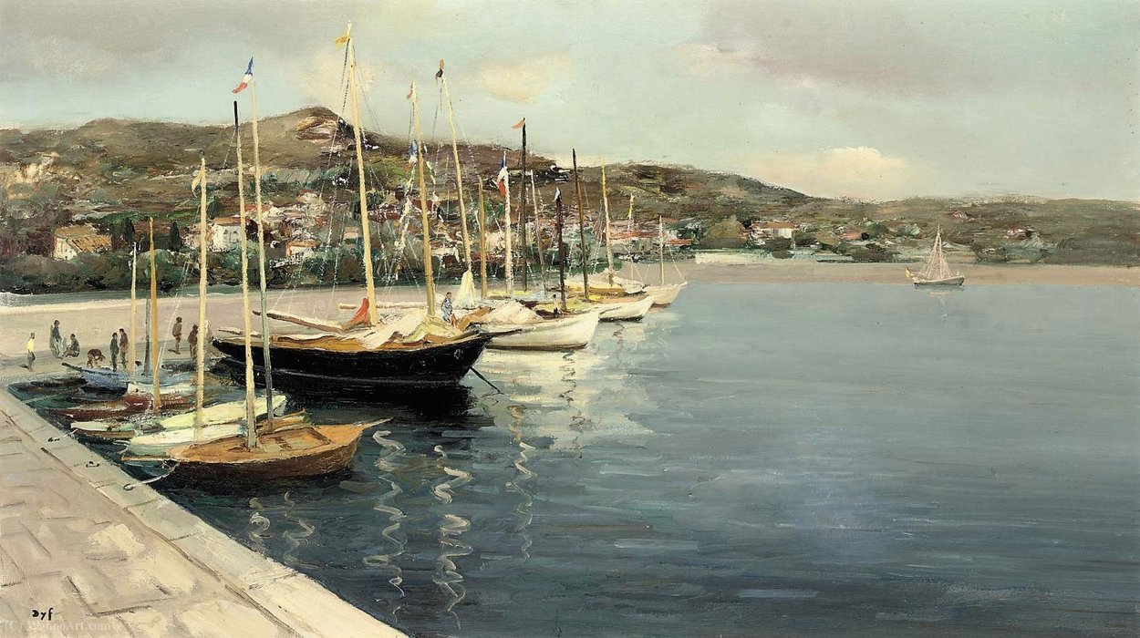 Sailing Boats In Provence, (1956) — Marcel Dyf