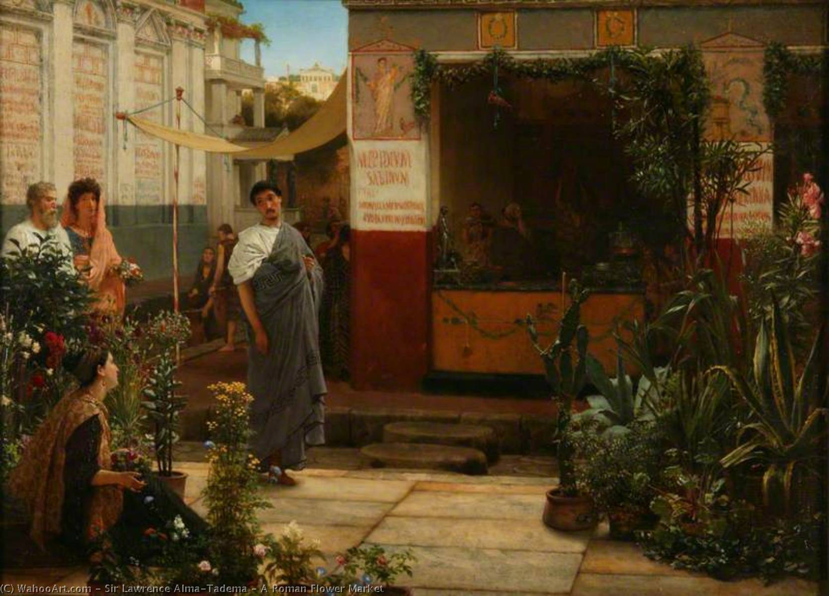 A Roman Flower Market — Лоренс Алма Тадема