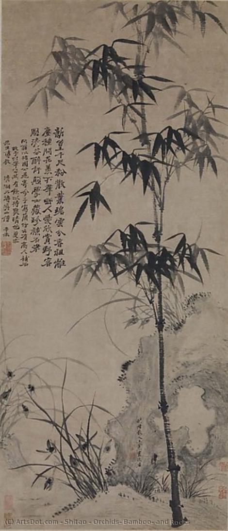 Orchids, Bamboo, And Rocks — Shitao