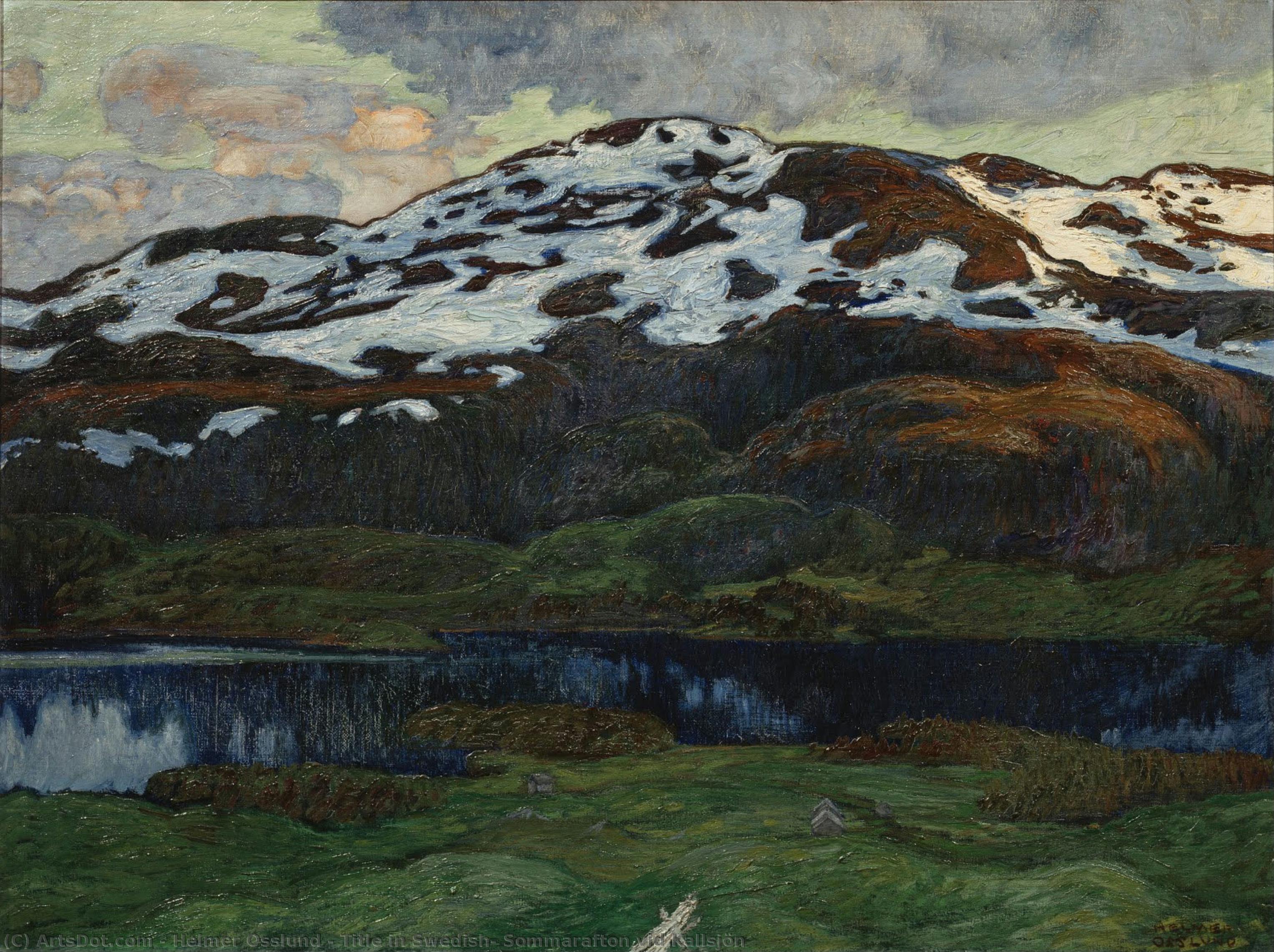 Title In Swedish: Sommarafton Vid Kallsjön — Helmer Osslund