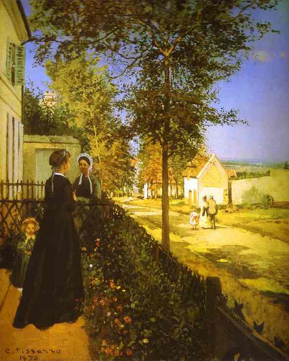 The Road From Versailles At Louveciennes — Camille Pissarro