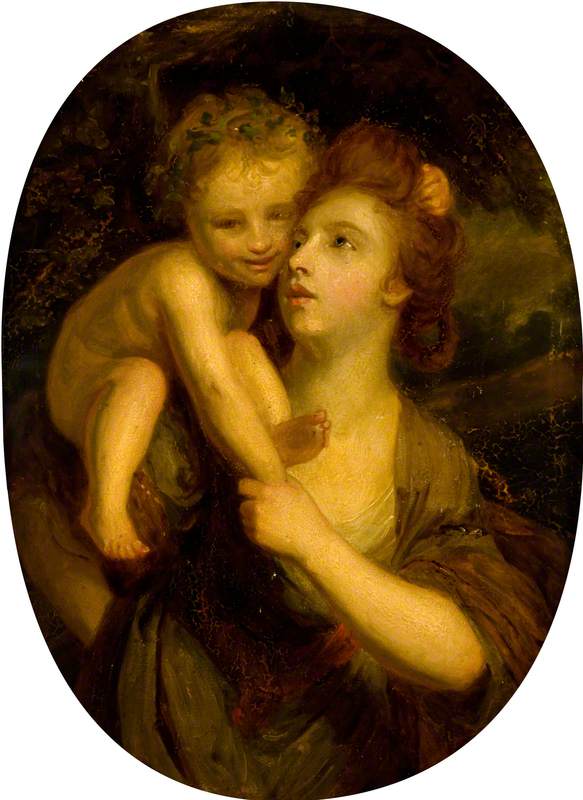 Nymph With Infant Bacchus (after Joshua Reynolds) — John Graham Gilbert