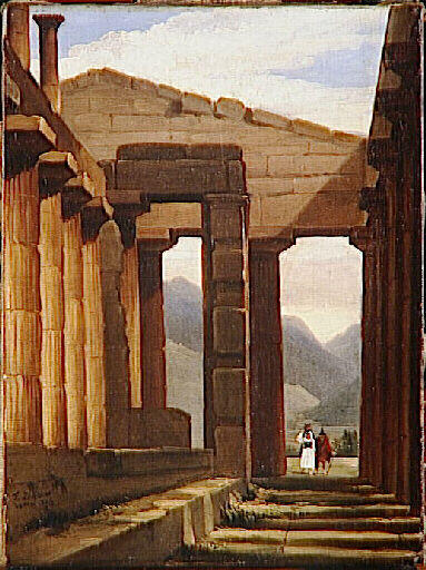 Intérieur D'un Temple Dorique — Dubois François