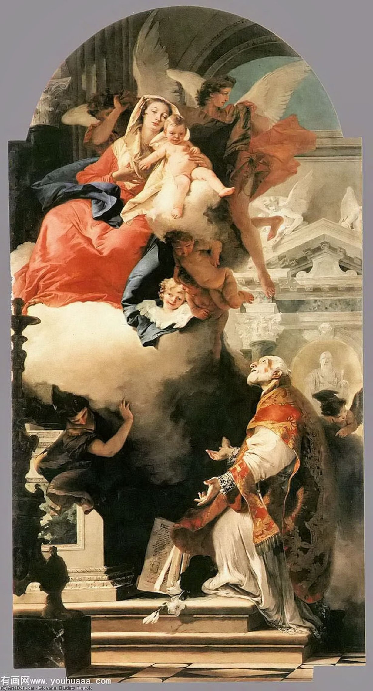 The Virgin Appearing To St Philip Neri — Giambattista Tiepolo