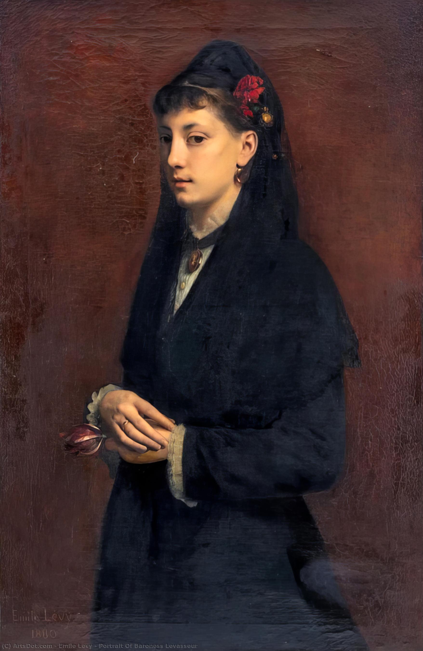 Portrait Of Baroness Levasseur — Emile Levy