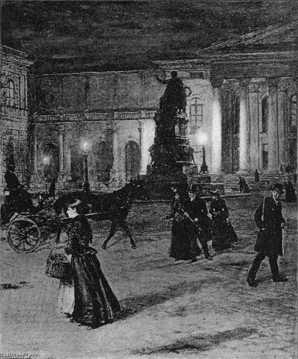 Der Max-josephsplatz In Munchen — Aleksander Gierymski