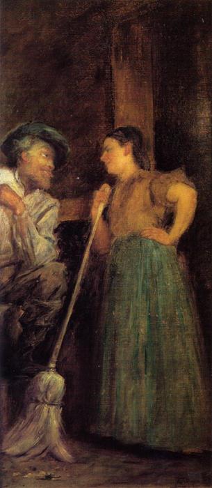 A Rustic Courtship — Jonathan Eastman Johnson