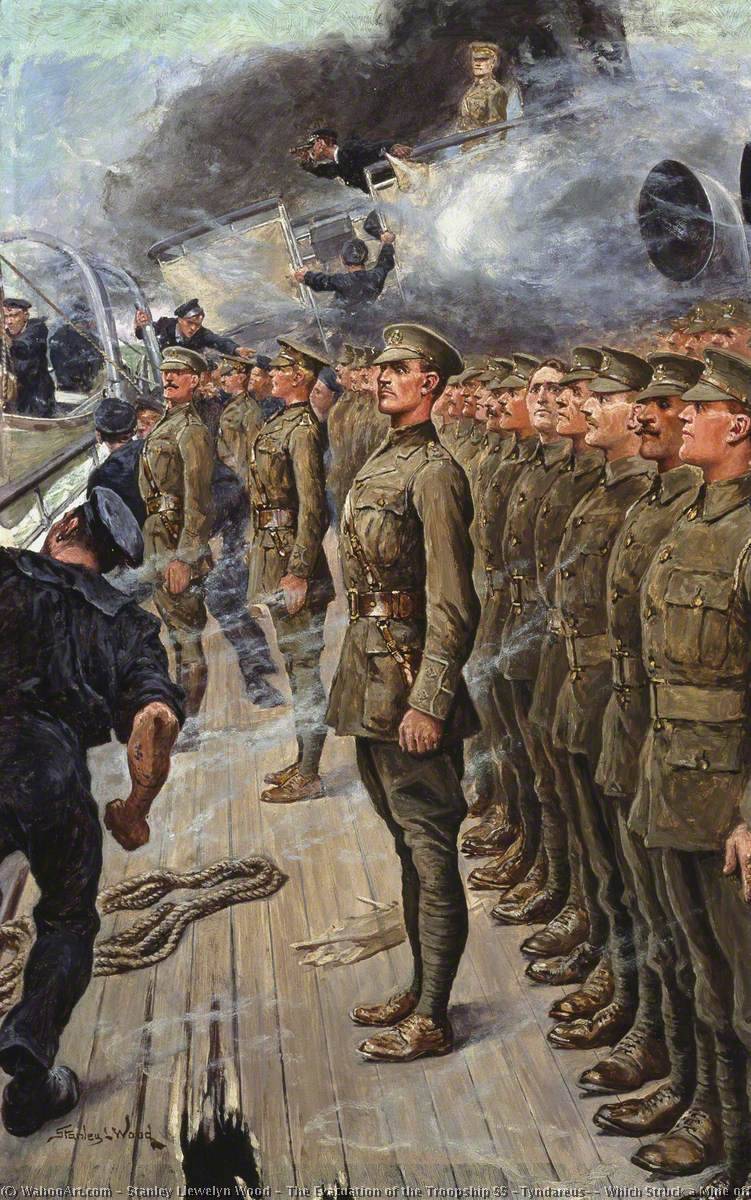 The Evacuation Of The Troopship Ss 'tyndareus', Which Struck A Mine Off Cape Agulhas, South Africa, On 6 February 1917 — Stanley Llewelyn Wood