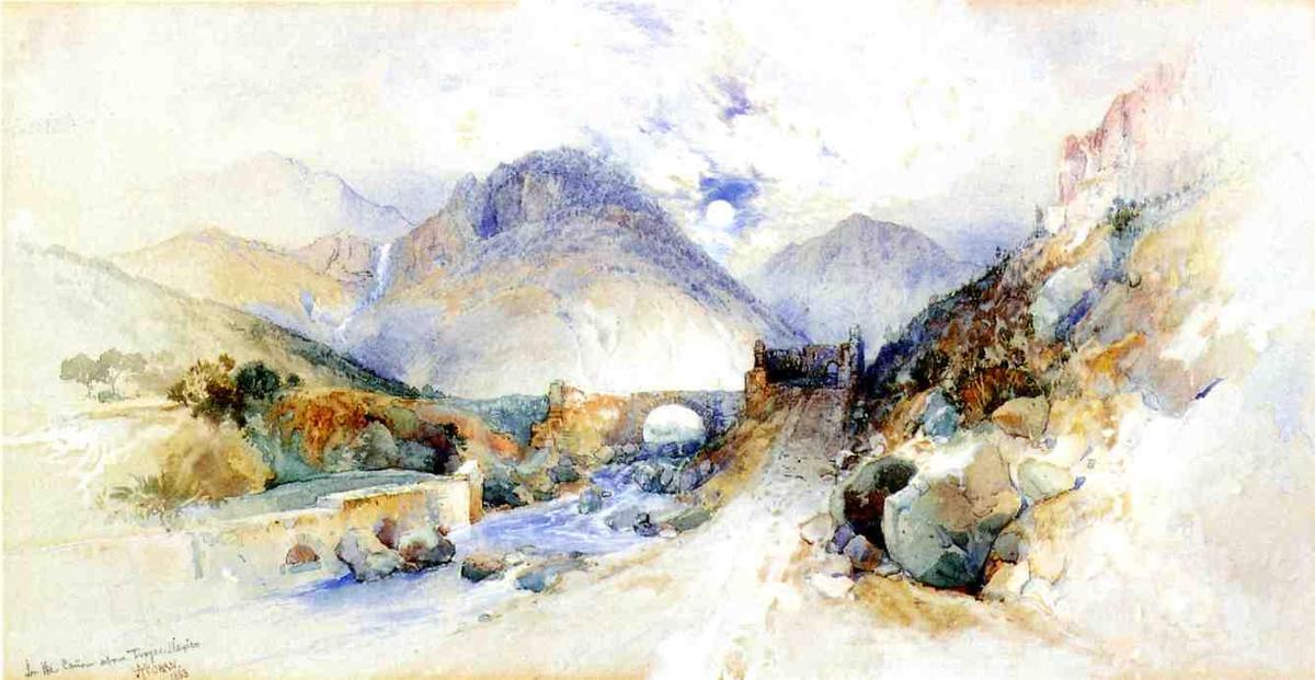 In The Cajon Above Troyes, Mexico — Thomas Moran