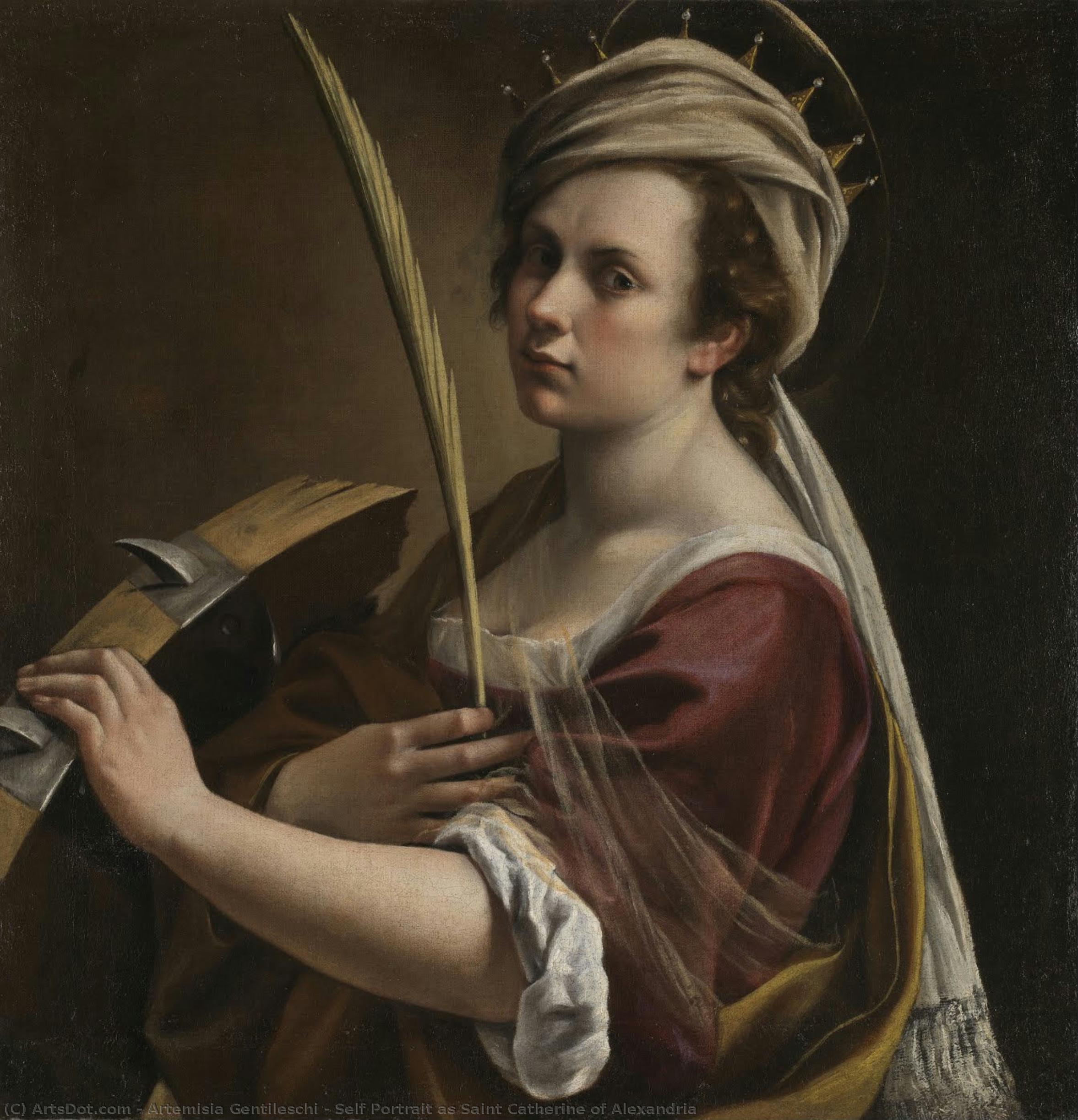 Selbstporträt Als Heilige Katharina Von Alexandrien — Artemisia Gentileschi