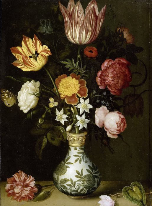 Bouquet Of Flowers On A Ledge (1619 - (1620)) — Ambrosius The Elder Bosschaert
