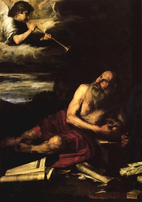 St. Gerome And The Angel Of Judgement 2 — Jusepe De Ribera