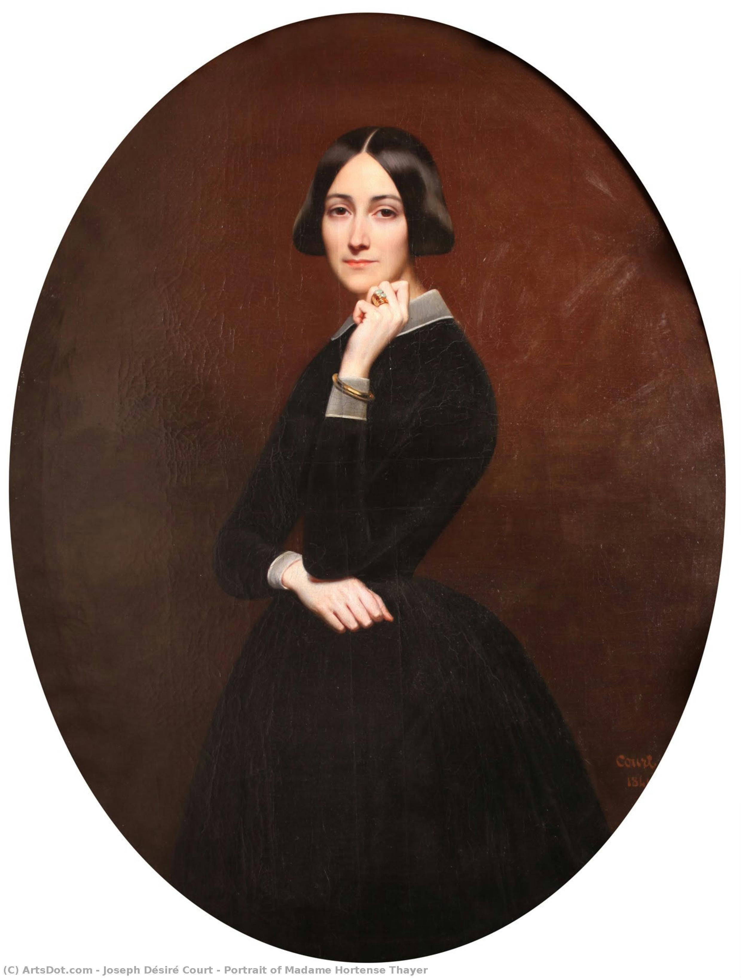 Portrait Of Madame Hortense Thayer — Joseph Désiré Court