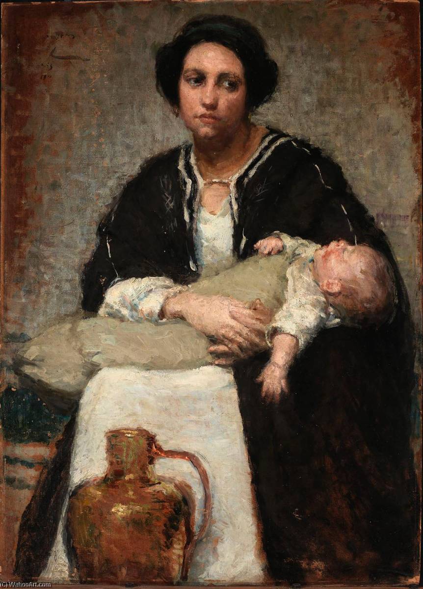Mother And Sleeping Baby — Alice Pajk Barni
