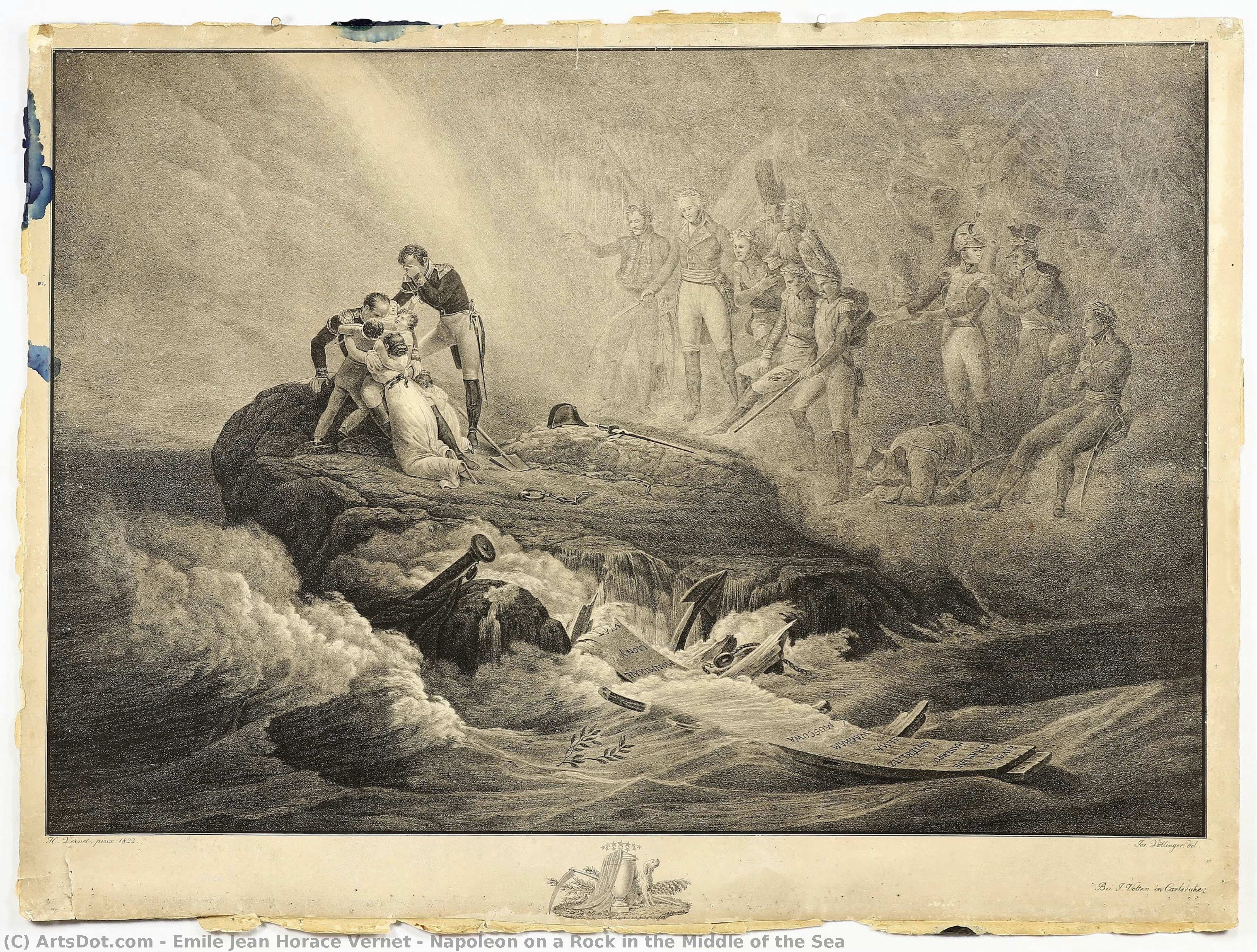 Napoleon On A Rock In The Middle Of The Sea — Emile Jean Horace Vernet