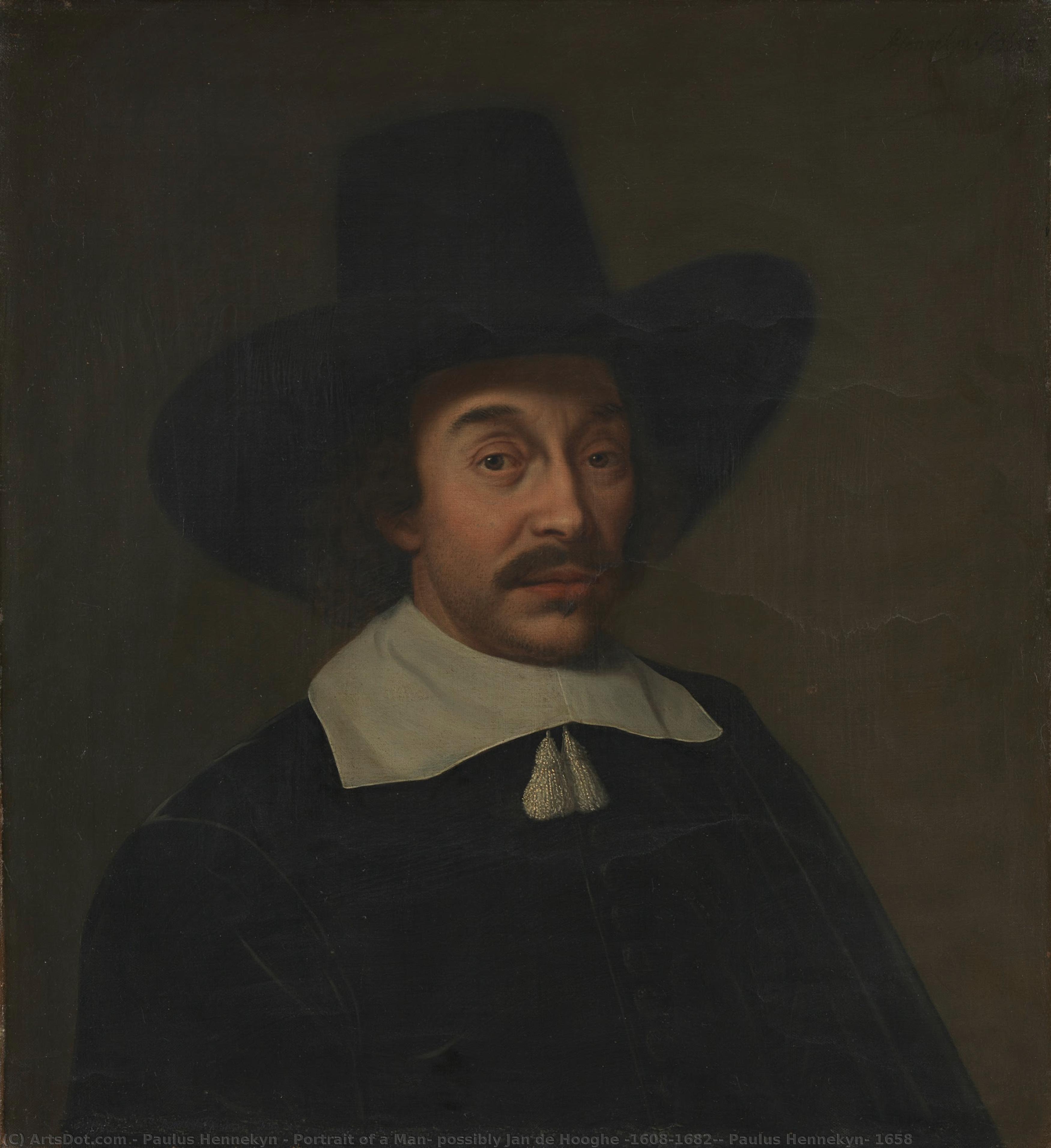 Portrait Of A Man, Possibly Jan De Hooghe (1608-1682), Paulus Hennekyn, 1658 — Paulus Hennekyn
