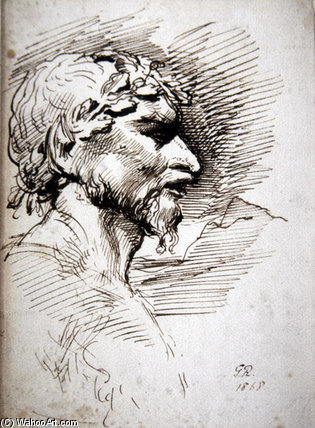 Male Head - Study For The Ancients — Sir William Blake Richmond