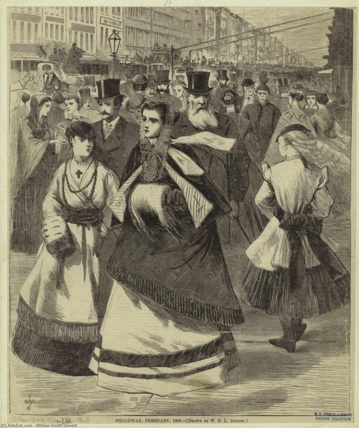 Broadway, February, 1868 — William Smith Jewett