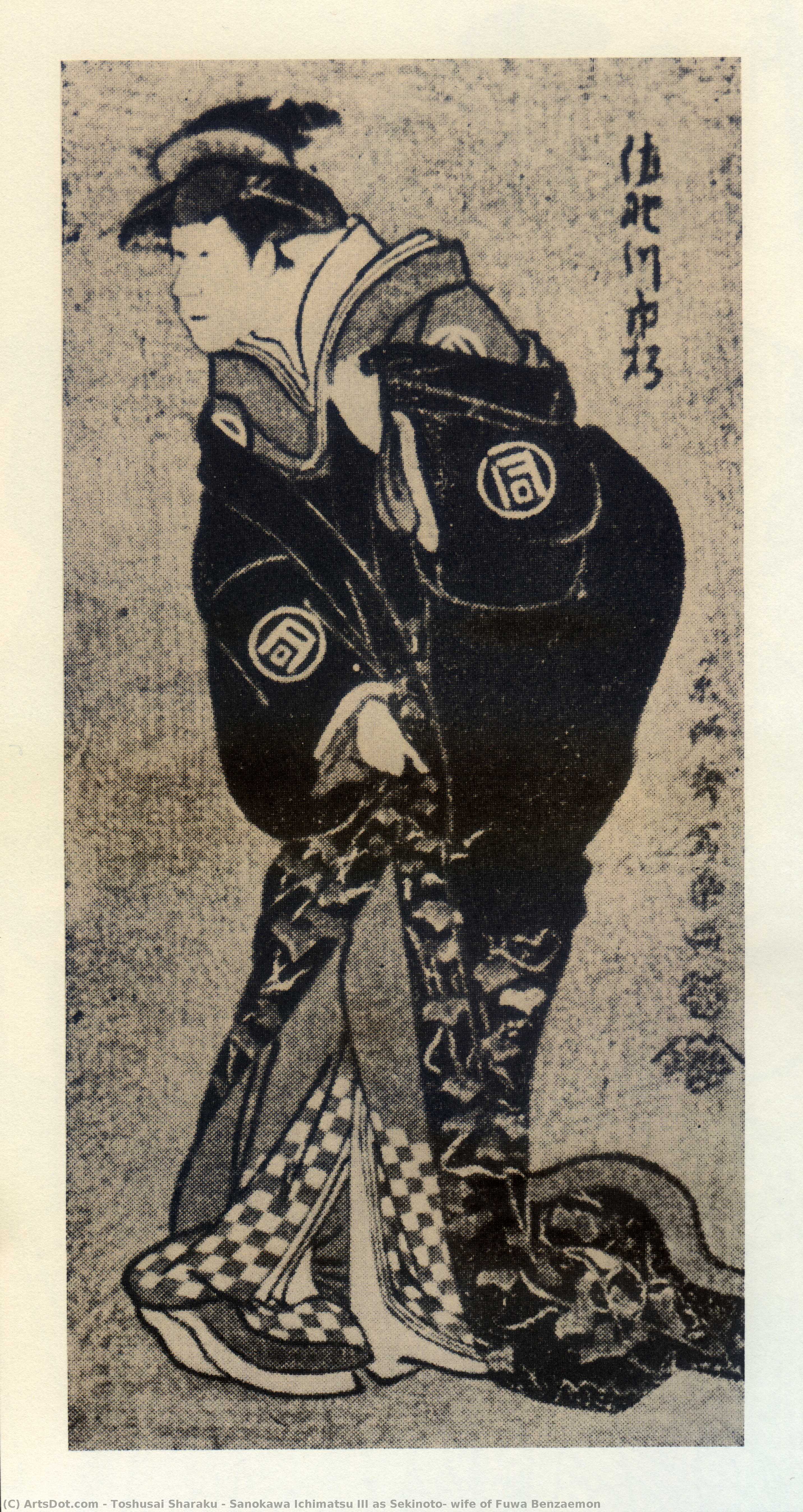 Sanokawa Ichimatsu Iii As Sekinoto, Wife Of Fuwa Benzaemon — Toshusai Sharaku