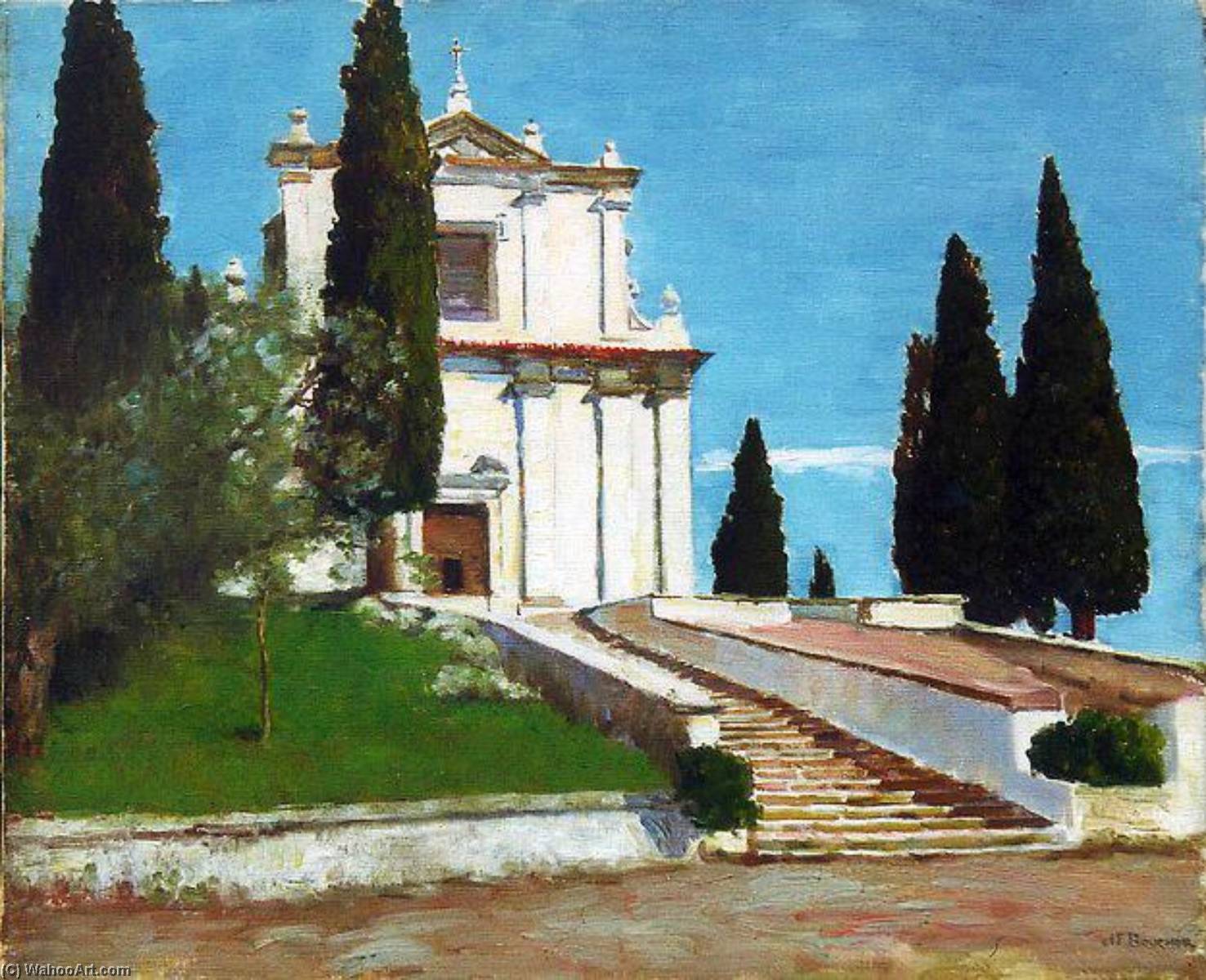 L'église De Gaïno Sur Le Lac De Garde (titre Inscrit) — Joseph-félix Bouchor